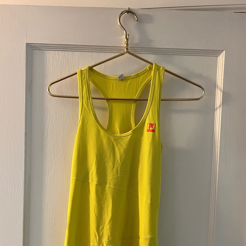 Electric Yellow Fila Racerback Tank